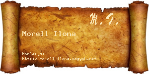 Morell Ilona névjegykártya
